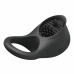 Pretty Love Vibrating Silicone Ring Black Tongue 12-Mode USB Rechargeable