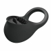 Pretty Love Vibrating Silicone Ring Black Tongue 12-Mode USB Rechargeable