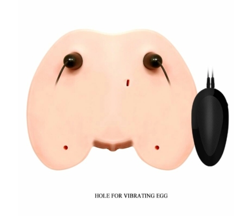 Crazy Bull Intimate Machine for Men Double Channel Vibrating TPR Skin Tone