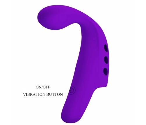 Pretty Love Gorgon Purple USB Finger Stimulator, 10 Modes, Silicone