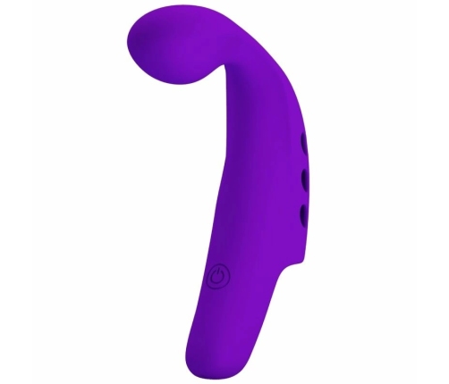 Pretty Love Gorgon Purple USB Finger Stimulator, 10 Modes, Silicone