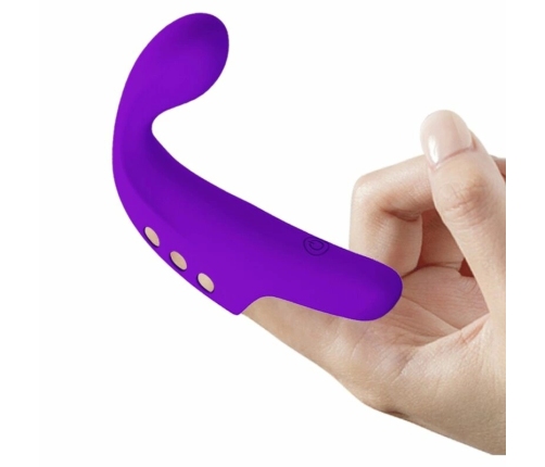 Pretty Love Gorgon Purple USB Finger Stimulator, 10 Modes, Silicone