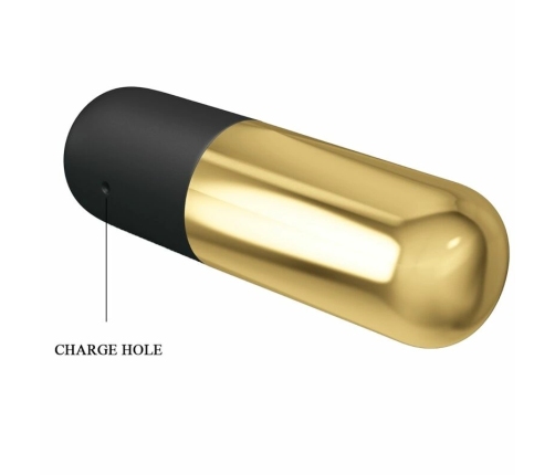 Pretty Love Golden Rechargeable Mini Bullet Massager - 12 Modes, USB, Gold