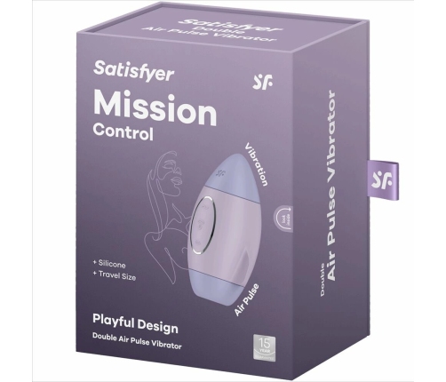 Satisfyer Mission Control Lilac Small Dual-Action Air Pulse Vibrator