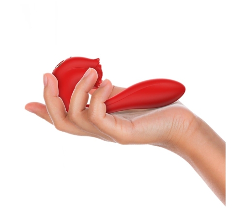MIA Selena Vibrating & Tapping Rose-Shaped Intimate Device Red