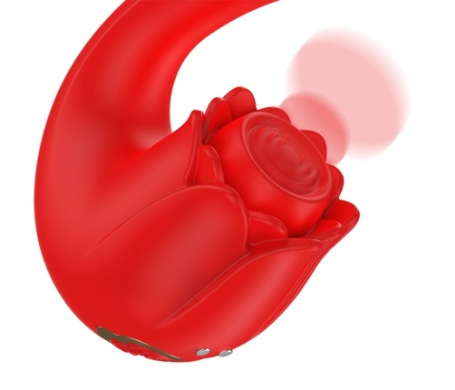 MIA Selena Vibrating & Tapping Rose-Shaped Intimate Device Red