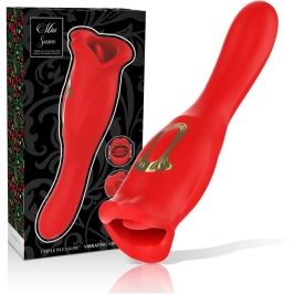 MIA Siena Triple Action Vibrating & Biting Intimate Stimulator Red