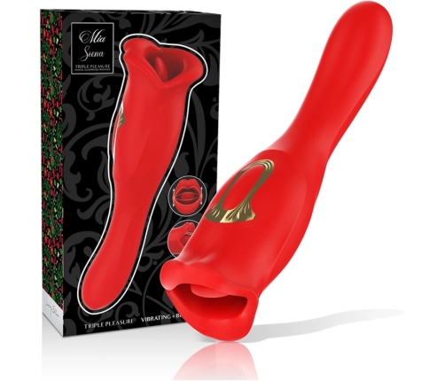 MIA Siena Triple Action Vibrating & Biting Intimate Stimulator Red