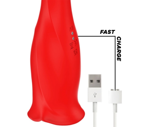 MIA Siena Triple Action Vibrating & Biting Intimate Stimulator Red