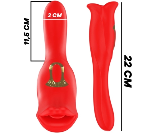 MIA Siena Triple Action Vibrating & Biting Intimate Stimulator Red