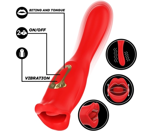 MIA Siena Triple Action Vibrating & Biting Intimate Stimulator Red