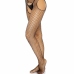 Leg Avenue Black Mesh Garter Pantyhose with Open Detail One Size