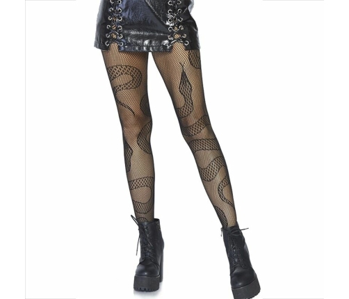 LEG AVENUE - STOCKINGS NET SNAKES BLACK