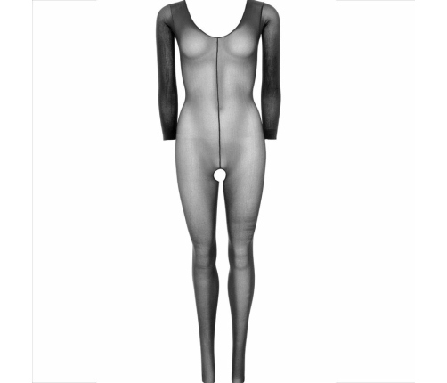 Leg Avenue Bodystocking Long Sleeve Black One Size Nylon