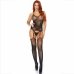 Leg Avenue Bodystocking Lace Black Halter Seamless One Size