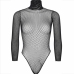 Leg Avenue High Neck Mesh Teddy - Black, One Size, Elegant Design