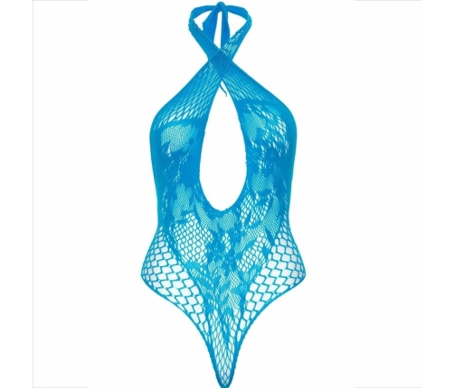 LEG AVENUE - TEDDY HALTER CON ENCAJE AZUL