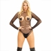 Leg Avenue Bodysuit Open Cup Black One Size Nylon Elegant Design