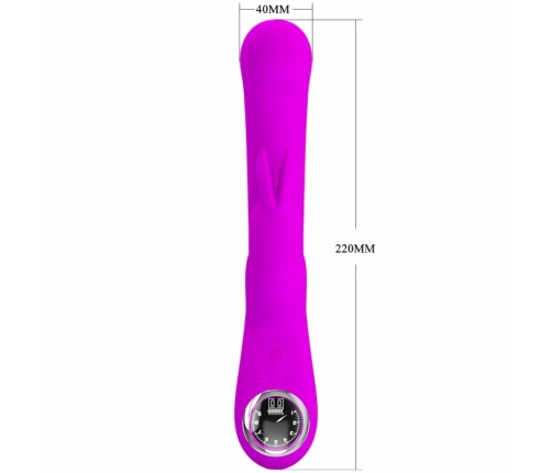 Pretty Love Lamar Violet Dual Action Intimate Massager, USB Rechargeable