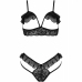 Passion Dolly Two-Piece Lingerie Set Black L/XL Elegant Lace Design
