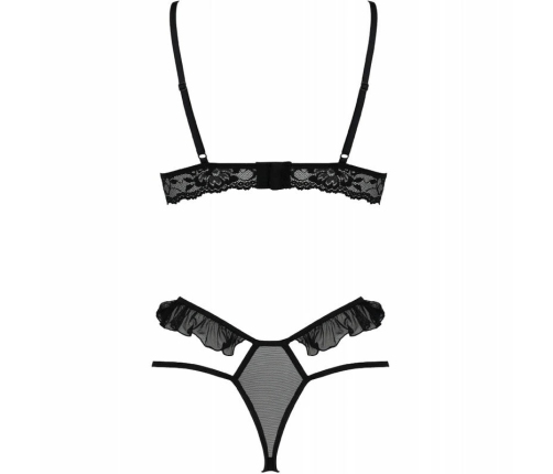 Passion Dolly Two-Piece Lingerie Set Black L/XL Elegant Lace Design