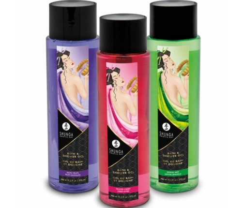 Shunga Bath & Shower Gel Frosted Cherry 370ml - Gentle Vegan Formula