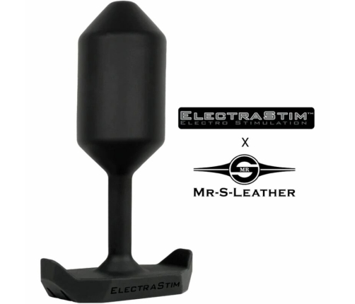 ElectraStim Silicone Electro Plug MR-S-Leather Edition, Steel Core, 76mm