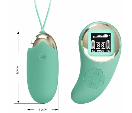 Pretty Love Mine Green Wireless Intimate Egg with LCD Remote, 10 Modes