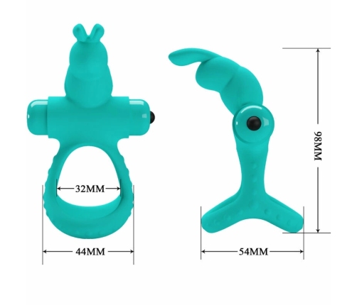 Pretty Love Figgy Green Dual Vibrating Silicone Partner Ring