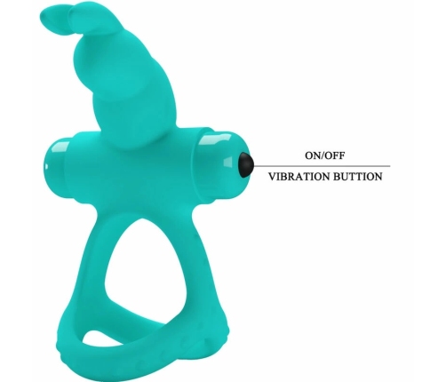 Pretty Love Figgy Green Dual Vibrating Silicone Partner Ring