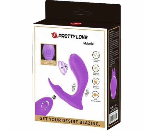 Pretty Love Idabelle Violet Wireless Dual Motor Massager with Remote