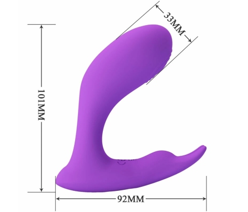 Pretty Love Idabelle Violet Wireless Dual Motor Massager with Remote