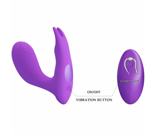 Pretty Love Idabelle Violet Wireless Dual Motor Massager with Remote