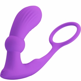 Pretty Love Warren Violet Dual Ring & Vibrating Anal Plug Set, Remote Control Pretty Love Warren Violet Dual Ring & Vibrating Anal Plug Set, Remote Control