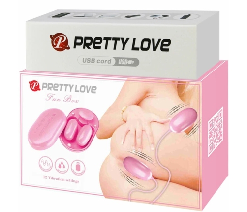 Pretty Love Fun Box Pink Mini Vibration Device with 12 Modes USB