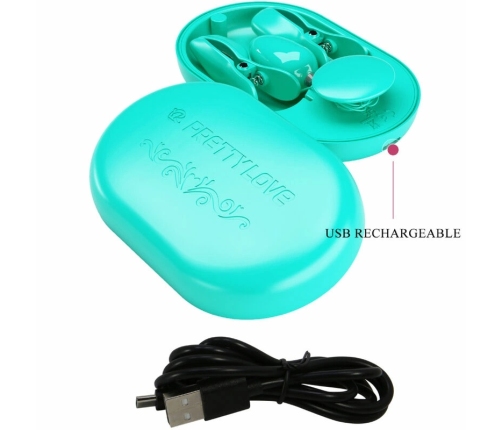 Pretty Love Surprise Box Blue Electro Stimulation Intimate Clips USB