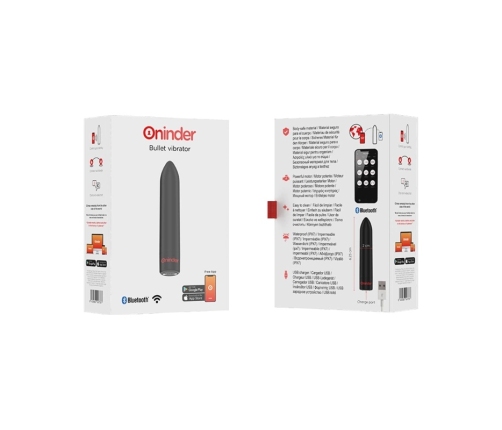 ONINDER Berlin Bullet Black 9 Modes 8.5cm - App-Controlled Intimate Machine