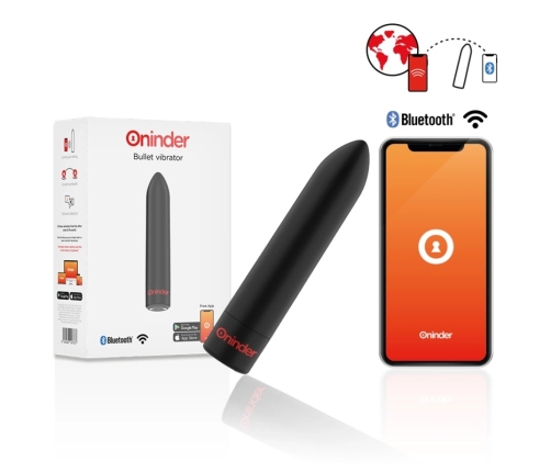 ONINDER Berlin Bullet Black 9 Modes 8.5cm - App-Controlled Intimate Machine