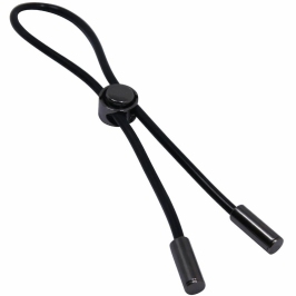 Pretty Love Cord Adjustable Silicone Comfort Ring - Black, 188 mm