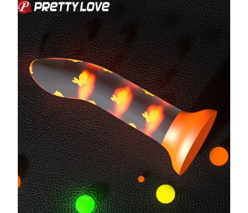 Pretty Love Magical Nightfall Intimate Machine Luminous Orange Silicone 17.5cm