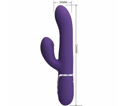 Pretty Love Multifunction G-Spot Vibrator Purple USB Rechargeable 29cm