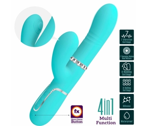 Pretty Love Aqua Green Intimate Machine G-Spot Multi-Function Vibrator