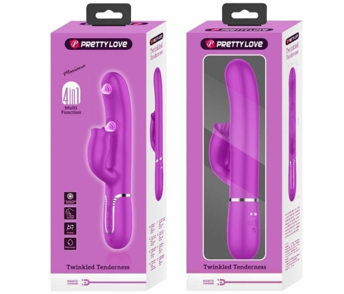 Pretty Love Rabbit Vibrator Fuchsia - 7-Mode Dual Action Intimate Device