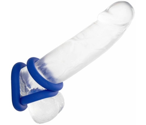 CalExotics Admiral Blue Set - 3-Piece Liquid Silicone Performance Rings