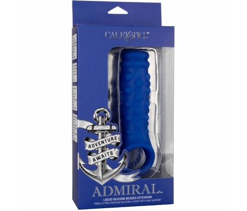 CalExotics Admiral Liquid Silicone Beaded Extension Blue 10.3cm