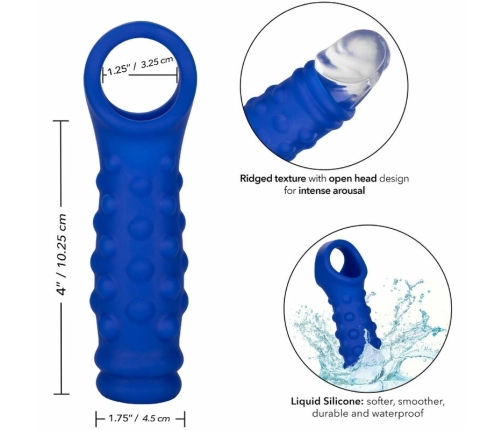 CalExotics Admiral Liquid Silicone Beaded Extension Blue 10.3cm