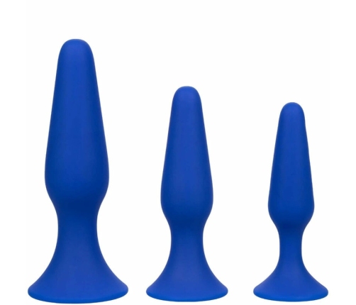 CalExotics Admiral Blue Silicone Anal Training Kit 3-Piece Set