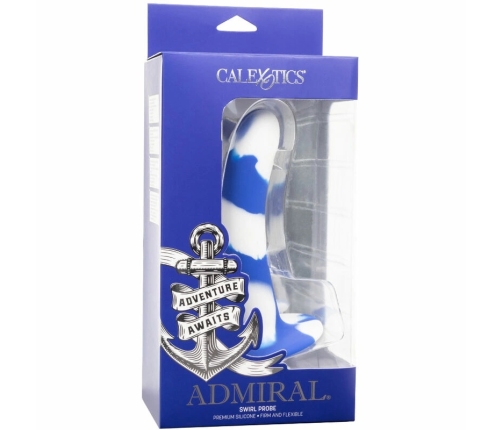 CalExotics Admiral Swirl Flexible Silicone Intimate Probe 14cm Blue