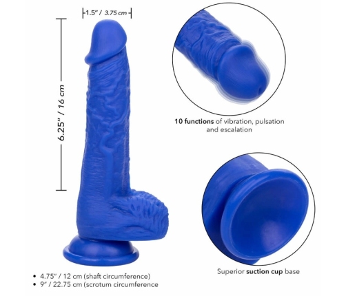 CalExotics Admiral Sailor Blue Silicone Vibrating Intimate Device 16cm