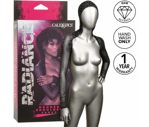 CalExotics Radiance Hooded Shoulder Shrug with Mesh & Rhinestones Universal